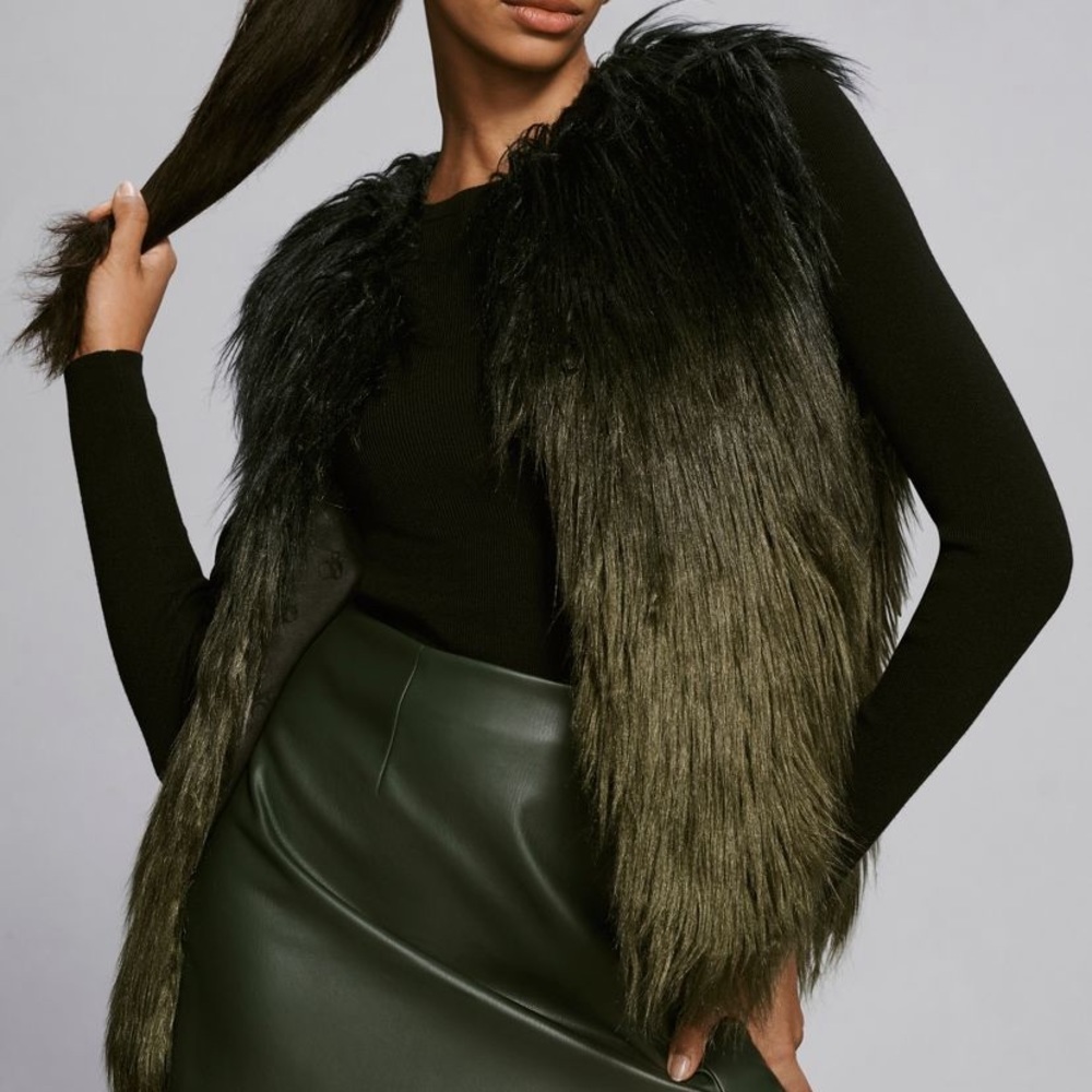 NWT Scotch & Soda Ombre Faux Fur Gilet Vest